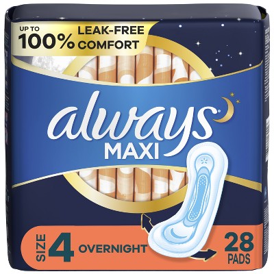 Always Maxi Profresh Night Sanitary Towels Without Wings x9