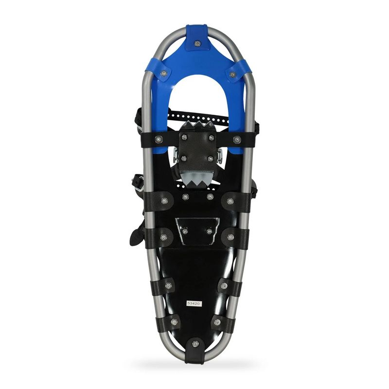 Outbound Men & Women's Lightweight 21 x 8" Adjustable Aluminum Frame Snowshoes with Posi Lock Binding for Secure Fit, Glove Like Binding, Black/Blue, 3 of 6