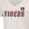 NCAA Auburn Tigers Women's Oatmeal V-Neck T-Shirt - 3 of 3