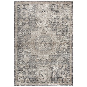 Rizzy Home Alora Decor Swagger Distressed Medallion Rectangle Rug Gray - 1 of 4