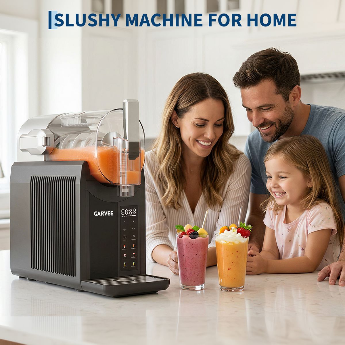 Garvee Frozen Slushy Drink Machine for Home & Parties - Make Margaritas, Frappés & Smoothies, Durable ABS - thumbnail 7