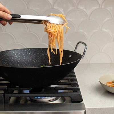 Nordic Black Ceramic Coated 14" Aluminized Steel Wok