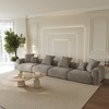 Modular Sectional Sofa Couch,Corduroy Couches with 6 Pillows for Living Room,Cushion Covers Removable& Washable - 2 of 4