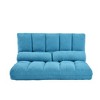 LIVAREEmlen Double Chaise Lounge Sofa, Floor Couch with Two Pillows (Blue) - 2 of 4
