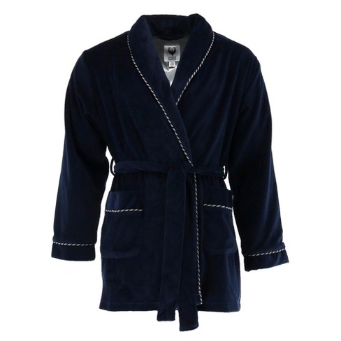 Ascentix Men's Velour Smoking Jacket With Satin Lining, Xxl, Navy : Target