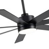 Airsurfer 60-in Matte Black Ceiling Fan with LED Light, 7 Blades, Wood Grain & Black Finish, Remote Included, Dual Downrods - 4 of 4