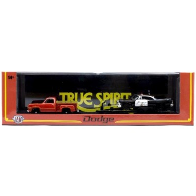 M2 Machines 1978 Dodge True Spirit & 1957 Dodge Coronet Police Car D500 Auto Hauler  R89