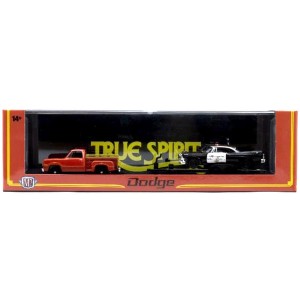 M2 Machines 1978 Dodge True Spirit & 1957 Dodge Coronet Police Car D500 Auto Hauler  R89 - 1 of 3