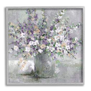 Stupell Purple Blossoming Aster Flower Bouquet Framed Giclee
