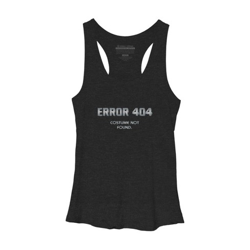 Women's Design By Humans Error 404 Costume not found, Halloween Design By InfaredDesigns Racerback Tank Top - image 1 of 3