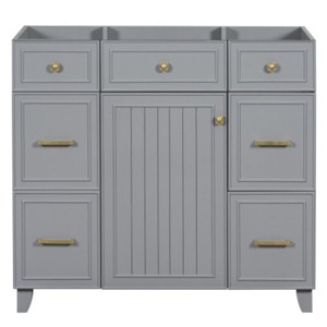 36-Inch Bathroom Vanity Cabinet, Single Sink,Shaker Cabinet With Soft-Closing Cabinet Door And Deep Drawer-Cuddlewood - 1 of 4