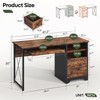 Bestier 48'' Computer Desk with Keyboard Tray & Drawer, Executive Desk with Open Shelves, Home Office Desk for Small Places & Bedroom - 4 of 4