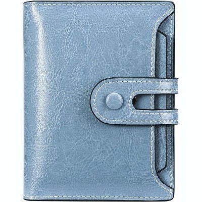 BEAFUP Small Wallet for Women,Rfid Blocking Genuine Leather Bifold Wallet Holder for Women with Zipper Coin Pocket 2 ID Windows