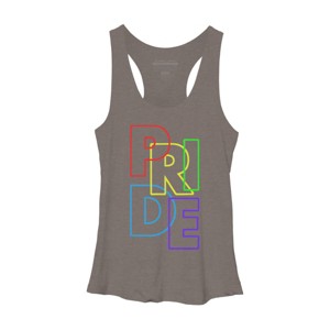 Adult Design By Humans Pride Sleek Text By MANGAZaB Racerback Tank Top - 1 of 2