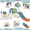 Kids Slide Playset Structure, Freestanding Castle Climbing Crawling Playhouse with Slide, Toy Storage Organizer for Kids Climbers Playground - 2 of 4