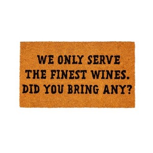 28" x 16" Nature Coir Mat, We Only Serve - 1 of 4