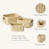 Attop Small Wicker Baskets for Organizing, Recycled Paper Rope Storage Basket for Shelves , Decorative Square Basket Organizer Set of 3 - 4 of 4