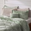 Sapphtopaz Bedding Comforter Set Velvet Solid Color Diamond Quilting Reversible Quilt Set with Throw Pillow - 3 of 4