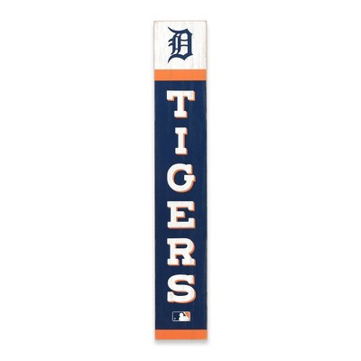 MLB Detroit Tigers Baseball Vertical Wood Sign Panel