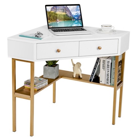 Costway corner store desk white