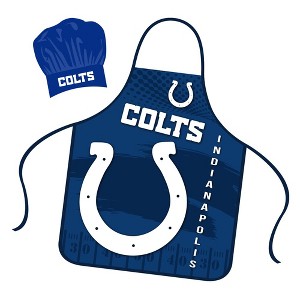 NFL Apron & Chef Hat Set, with Large Team Logo - Indianapolis Colts - 1 of 2