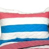 Slickblue 3 PC Handmade Full/Queen Quilt Set, Reversible Vermicelli Quilted, Horizontal Stripes, 37 Color Options - 2 of 4