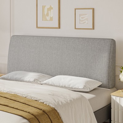 Pinmoco King Adjustable Headboard, 4.7" Upholstered Foam Headboard, Gray