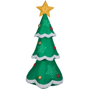 Gemmy Lightshow Airblown Inflatable Mixed Media Sewn in Micro LED Christmas Tree, 7.5 ft Tall - 1 of 2
