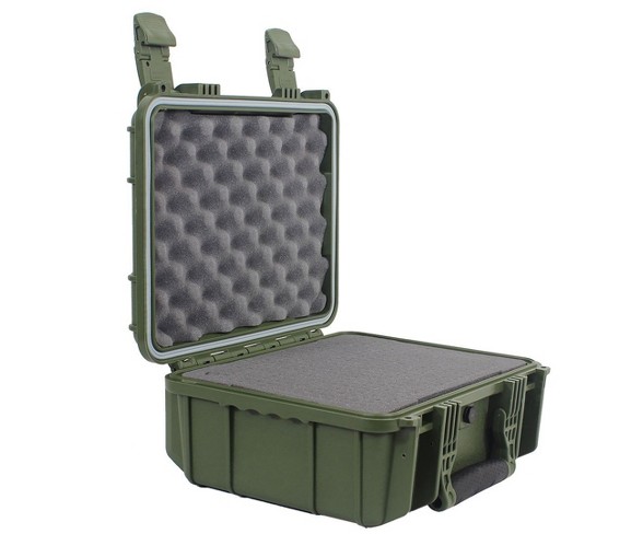 Condition 1 14" Hard Shell Weather Resistant Medium Storage Case, Green (2 Pack)