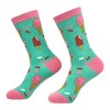 Crazy Dog T-Shirts Women's Ice Cream Socks Funny Frozen Treat Dessert Vanilla Chocolate Cone Graphic Novelty Footwear - 2 of 4