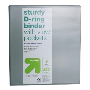 1" 3 Ring Binder Clear View - up&up™ - 1 of 4