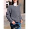 Women Cardigan Sweaters Oversized Knit Chunky Button Cardigans Fall Winter Outfits with Pockets - 2 of 4