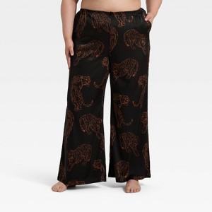 Women's Satin Pajama Pants - Auden™ - 1 of 3
