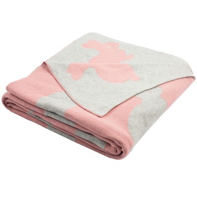 Bunny Hop Knit Throw Blanket - Blossom/Vanilla Grey - 50" x 60" - Safavieh