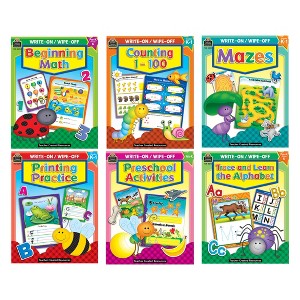 Teacher Created Resources® Ultimate Early Learning Write & Wipe Activity Book Kit – Math, Reading, Writing, and Puzzles - 1 of 4