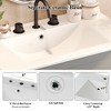NicBex Modern 30" Freestanding Vanity Cabinets, Natural Wood Grain Bathroom Vanity with Ceramic Sink & 2 Full-Extension Drawers - 4 of 4