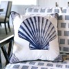 RightSide Designs Indigo Series Scallop Shell Embroidered Indoor/Outdoor Throw Pillow - 3 of 4