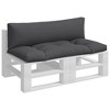 vidaXL Pallet Cushions 2 pcs Anthracite Fabric - 3 of 4