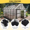 YARDSIGHT  10ft x 14ft Aluminum Frame Hobby Greenhouse, UV-Resistant, Weatherproof, Spacious for Backyard Gardening & Year-Round Plants - 4 of 4