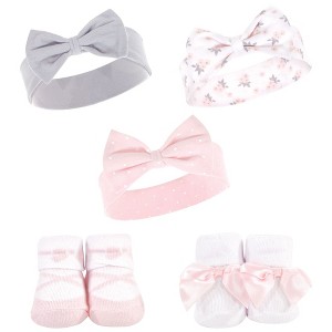 Hudson Baby Infant Girl Headband and Socks Set 5pk, Ballet, 0-9 Months - 1 of 2