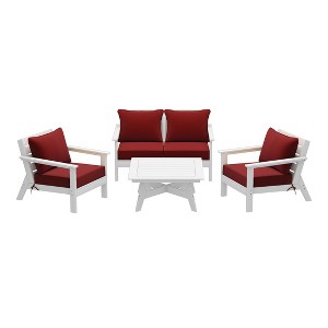 WestinTrends Avalon Outdoor 5-Piece Modular Sectional Patio Furniture Sofa Set - 1 of 4