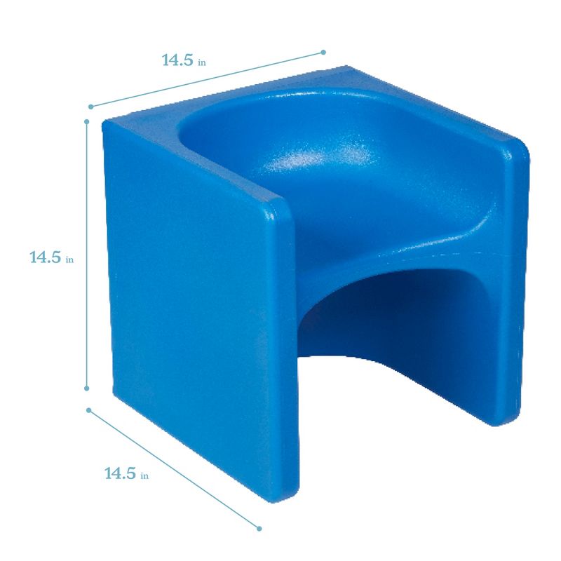 ECR4Kids Tri-Me Adaptable Kids Cube Chair, Indoor Outdoor Plastic, 3-in-1 Multipurpose Table/Seat, 3 of 15