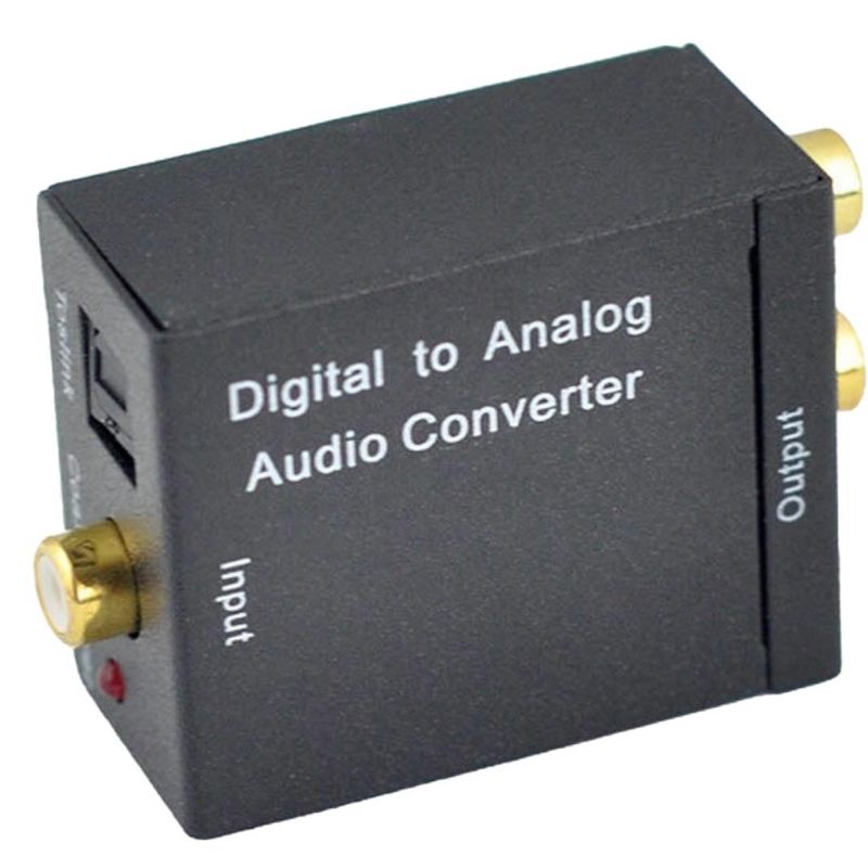 Sanoxy Digital Optical Coax Coaxial Toslink to Analog Audio Converter Adapter 3.5mm L/R, 2 of 7