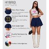Women's Stretch Flared Mini Skirt - Super Short Skate Style in Nylon Ponte for Casual Wear Navy - 2 of 4