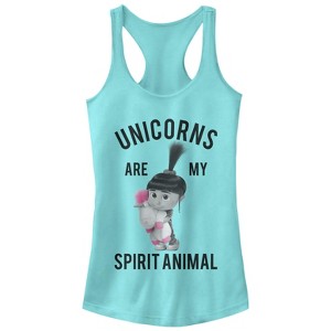 Juniors Womens Despicable Me 3 Agnes Unicorn Spirit Animal Racerback Tank Top - 1 of 3