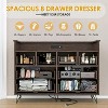 Dresser TV Stand, Dresser for Bedroom with LED Light & Charging Station Entertainment Center with Storage 8 Drawers Wooden Dressers - 4 of 4