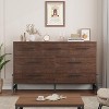 Dresser 7 Drawer Dresser for Bedroom,Modern Dresser with Legs,Long Double Wooden Dresser Large Chest of Drawers for Living Room,Entryway,Hallway - 3 of 4
