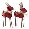 The Lakeside Collection Traditional Woodland Tree Ornaments - Set of 2 Plaid Reindeer 2 Pieces - 4 of 4