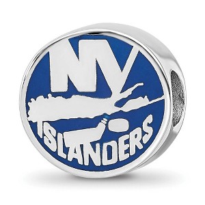 Black Bow Jewelry Sterling Silver New York Islanders NHL Bead Charm - 1 of 4