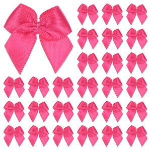 Unique Bargains Polyester Craft Satin Decorative Ribbon Bow 1x1 Inch 50 Pcs - 1 of 4